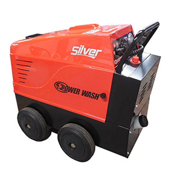 Powerwash Silver Base Compact Industrial Hot and Cold Pressure Washer 230v 100bar 12lt/min