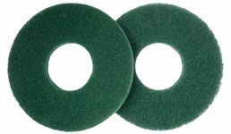 10 x 225mm Green Heavy Duty Floor Cleaning Pads