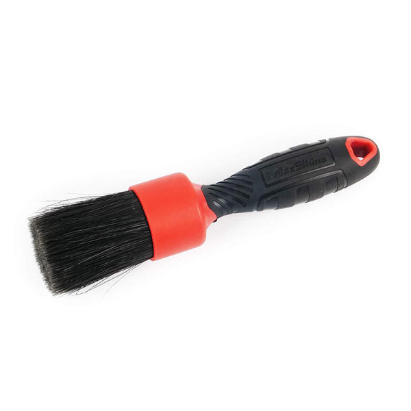 Maxshine Mixed Bristle Detailing Stubby Brush - Red